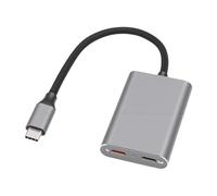Topiky Adaptador de Gafas USB C a AR, Soporte de Carga y Reproducción PD 100W Carga 4K 60Hz Transferencia, con Carcasa de Aleación de Aluminio, para Gafas AR XR TV Smartphones