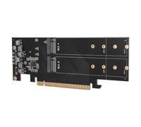 Topiky Adaptador Quad M.2 NVMe a PCIE 4.0 X16, Tarjeta Suave SSD de 4 Puertos de Alta Velocidad 4x32 Gbps M Key, Adaptador PCIE 4.0 X16, para Computadora PC, para 11 10 8