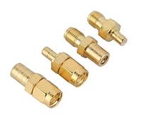 Topiky Adaptador SMB a SMA, 4 Tipos de Adaptador RF Adaptador SMA a Conector SMB Convertidor RF Set para Antena de Radio de Coche Dab