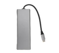 Topiky Adaptador USB C Hub Compatible con Studio Display 8 en 1 Estación de Acoplamiento Multipuerto Tipo C Aleación de Aluminio Salida de Vídeo 4K Transferencia de Datos de Alta