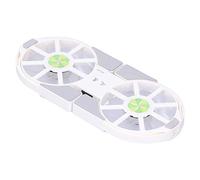 Topiky Almohadilla de Refrigeración para Portátil, Enfriador Plegable para Portátil con Doble Ventilador, Ventilador de Radiador Alimentado por USB para Disipador de Calor de Computadora, Gran (WHITE)
