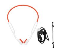 Topiky Auriculares de Conducción ósea, Auriculares de Natación a Prueba de Agua, Abiertos, Deportivos Bluetooth, Bluetooth de Graves Profundos para (Blanco Naranja)
