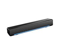 Topiky Barra de Sonido estéreo con Cable USB Reproductor de música Caja de Sonido Envolvente de Graves Entrada de 3,5 mm para computadora de Escritorio/portátil/TV/teléfono Inteligente(Negro)
