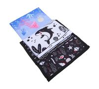 Topiky Bebé Tummy Time Espejo Juguete Alto Contraste Océano Animal Estimulación Visual Libro de Tela, Libro Sensorial Suave Arrugado con Espejo, Juguete de Aprendizaje Educativo Plegable para Bebés,