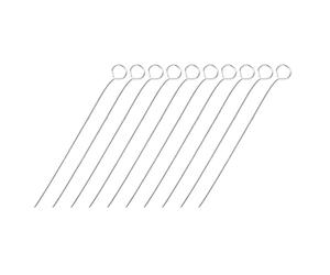 Topiky Bucle de Inoculación de 4 Mm, Herramienta Reutilizable de Rayado de Células de Acero Inoxidable, 10 Piezas para Experimentos de Microbiología de Laboratorio, Bucle de Inoculación de Laboratorio