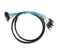 Topiky Cable, Cable de Disco Duro Cable Mini SAS 4 a 4 6Gbps Cable Curvo Recto Antiinterferencia Blindaje de Grupo Doble Fuerte Dureza Cable SAS, Ssd a Cable de Placa Base (1m/3,3