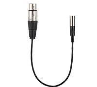 Topiky Cable de audio, Mini XLR 3 pines macho a XLR 3 pines hembra Papel de aluminio blindado Cable de cobre Adaptador de audio Convertidor Cable conector