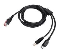 Topiky Cable de Datos para Impresora, Alimentación USB de 1,8 M y 24 V a USB B Macho y Cable Macho Din de 3 Pines, para Dispositivos de Impresora Gestión de Inventario de Almacén