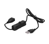 Topiky Cable de Extensión de Interruptor USB, Macho a Hembra 28 AWG, Alambre de Cobre de 4 Núcleos, Cable de Control de Alimentación con Interruptor de Encendido y Apagado para Ventilador, Luz LED,