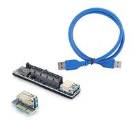 Topiky Cable de Extensión de la Placa Base, Material ABS, Reemplazo, Excelente Mano de Obra, Cable de Extensión de la Placa Base Interfaz PCI-E X1 Accesorios de Computadora de Transferencia PCI-E4X