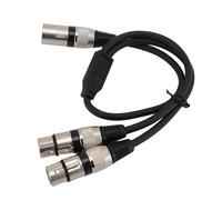 Topiky Cable Divisor XLR Cable XLR Y Equilibrado Doble Hembra a Macho de para Equipos de Profesionales 19,7 Pulgadas Negro