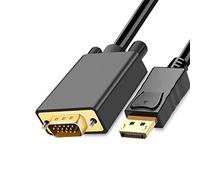 Topiky Cable DP a VGA, Transmisión sin Pérdidas, Alta Eficiencia para Monitor de Computadora, Imagen Vívida, Caja de PVC de 1,8 M
