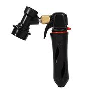 Topiky Cargador de Barril, Inyector de CO2, Dispensador de Cerveza de Barril, Válvula de Bloqueo de Bola para Soda Seltzer Homebrew, Color Negro (BLACK)