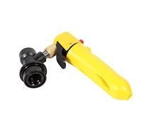 Topiky Cargador de Barril, Inyector de CO2, Dispensador de Cerveza de Barril, Válvula de Bloqueo de Bola para Soda Seltzer Homebrew, Color Negro (YELLOW)