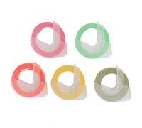 Topiky Cinta para Etiquetar PVC, Cinta de Grabado Manual, 9 Mm, 3 Metros, Resistente y Duradera, Portátil, Fuerte Fuerza Adhesiva, 5 Piezas (Traje B)