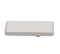 Topiky Concentrador Multipuerto USB C Compacto 5 en 1 para MacBooks y Tabletas, Adaptador Liviano para Carga Rápida (Silver)