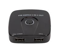 Topiky Conmutador 2 en 2 Salidas, Conmutador USB, Conmutador USB Compacto de Conmutación 2 Computadoras Compartir 2 Dispositivos USB Ratón Teclado Escáner Impresora