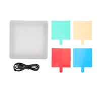 Topiky Control Táctil Luces de Video RGB, Luz de Cámara LED 360 ° Iluminación de Fotografía Portátil a Todo Color, Panel de Luz de Cámara LED con 4 Películas de Color Temperatura de