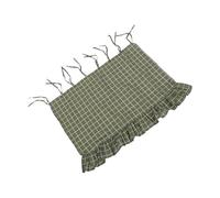 Topiky Cortina de Horno Hecha a Mano, Falda Decorativa para Estufa, Decoración Rústica de Cocina, Falda de Algodón con Volantes y Lazos, Cortina de Cocina a Prueba de Calor para Estufa de Granja