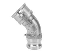 Topiky DA Cam and Groove Manguera, Codo de 45 Grados, Rosca Hembra de 2 Pulgadas X Rosca Macho de 2 Pulgadas, Acoplamiento de Manguera Camlock para Agua, Gasolina, Aceite, Latón Duradero, Aleación de