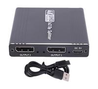 Topiky DisplayPort a Dual Discipport Splitter 4K120Hz DP para Divisor DP DP para Monitores Duales, 1x2 Admite el Adaptador de Divisor de Puerto Extendido de Modo Extendido de Espejo