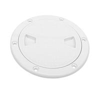 Topiky Escotilla Redonda para Barco de 4 Pulgadas con Cubierta Desmontable, Escotilla de Placa de Cubierta de Inspección Antideslizante para Yate Marino, 2 uds. (White)