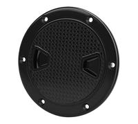 Topiky Escotilla Redonda para Barco de 4 Pulgadas con Cubierta Desmontable, Escotilla de Placa de Cubierta de Inspección Antideslizante para Yate Marino, 2 uds. (Black)
