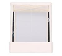Topiky Espejo sin Inversión con Reflejo de Imagen Real, Espejo Invertido Cosmético de Pie Biselado, sin Inversión, de Mesa con Reflejo Real sin Aumento para Maquillaje (White)