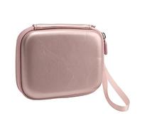 Topiky Estuche Rígido Universal, Diseño Inteligente, Bolso Compacto para Cámara de Viaje para Mini Link, Bolso Protector de Cuero PU con Correa de Mano, Impermeable, (Rubor Dorado)