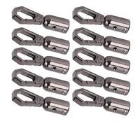 Topiky Gancho a Presión con Extremo de Cuerda, Orificio de 8mm, Broche de Campana Colgante con Tornillos de 10mm, Ganchos a Presión Decorativos de Aleación de Zinc para Accesorios de Bolsos (GRAY)