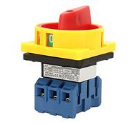 Topiky Interruptor Rotativo de 3 Polos 32A para Disyuntor de Carga (32A) | Acción de leva giratoria, diseño seguro para los dedos, tamaño compacto, montaje en panel de control industrial