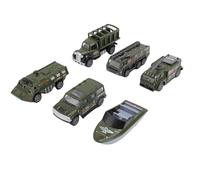 Topiky Juego de 6 Coches de Juguete con Tracción hacia Atrás, Vehículos de Aleación de Metal para Niños de 3 a 5 Años, Mini Camiones con Fricción, Juego Educativo Interactivo para Niños Pequeños y