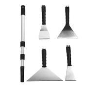 Topiky Juego de Cuchillas para Desnatar Paneles de Yeso, Cuchilla para Masilla de Acero Inoxidable, Raspador de Pintura para Alisar Reparación de Paredes, Telescópico Ajustable, Cuchillas de 4 Tamaños