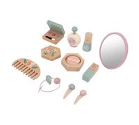 Topiky Juego de Juguetes de Maquillaje de Madera para Niñas - Juego de Salón de Belleza de Haya con Sombra de Ojos, Lápiz Labial, Perfume y Polvo, Kit de Maquillaje de de Simulación para Niños