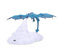 Topiky Lámpara de Dragón con Impresión 3D, Lámpara de Mesa con Luz Nocturna Realista para Respirar Fuego, para Decoración del Hogar, Azul