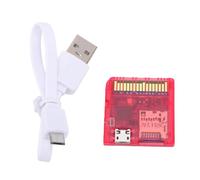 Topiky Lector de Tarjetas de Juego de Código Abierto, Velocidad de Lectura Rápida de 6 MB/s para DS DSi 3DS, con Fuente de Alimentación Dual y Soporte MCU RP2040, para Software (Rojo transparente)