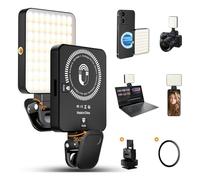 Topiky Luz de Selfie Magnético, Luz de Video RGB de 360 ° a Todo Color, Luz de Relleno de Clip Portátil Recargable, Luz de Relleno Magnético para Videoconferencias de Videos Cortos
