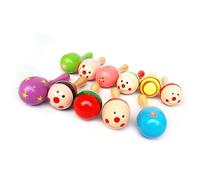 Topiky Maraca Pequeña, Mini Juguete de Percusión de Madera para Niños Pequeños de 0 a 3 Años, Sonajero Colorido para Ejercicio de Agarre, Educación Musical Infantil