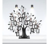 Topiky Marco de Fotos, Marco de Fotos de árbol Genealógico, Resistente a Corrosión y Duradero, como para Sus Hermanas y Amigos. (L 12 marcos de fotos con 6.4 * 4.6cm)