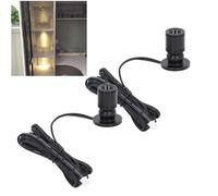 Topiky Mini Foco LED de 2 Piezas, Mini Focos con Atenuador, Mini Foco, Accesorio de Iluminación para Exhibición de Joyería, Gabinete, Luz de Pared Regulable para Exhibición,