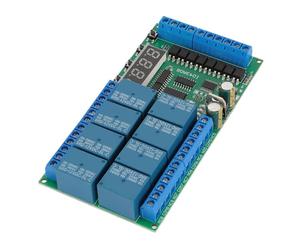 Topiky Módulo de relé de Retardo del Temporizador Tablero de Control Biestable Multifunción de 8 Canales para Aplicaciones de Temporización Material PCB Duradero