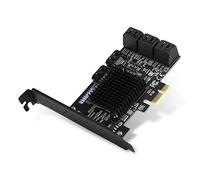 Topiky Módulo de Tarjeta de expansión, Tarjeta de expansión PCI-E a Controlador SATA3.0 Tarjeta de expansión SATA3.0 de 8 Puertos, 6.0 Gbps/3.0 Gbps/1.5 Gbps PCI-E 1X 2X 4X 8X 16X Módulo de Placa