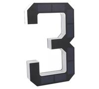 Topiky Número de Casa LED con Brillo Cálido, Número de Dirección Iluminado para una Fácil Búsqueda, Energía Solar, Iluminación Brillante de 6 a 10 Horas, Material ABS/PC