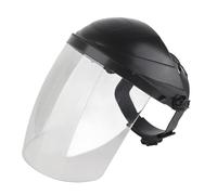 Topiky Protector Facial de Pulido Transparente de Seguridad, Máscara de Pantalla, Protección Ocular con Visera, Cubierta de Protección Facial para Soldadura, Corte y Pulido (BLACK)