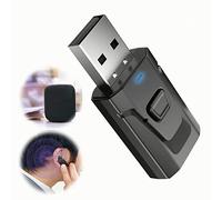 Topiky Receptor USB 4 en 1 Transmisión Estable Adaptador de Audio de Calidad de Sonido Claro para Computadora TV Altavoz Doméstico Negro