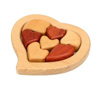 Topiky Rompecabezas en Forma de Corazón, Pensativo para Novio, Novia, Decoración Romántica para el Hogar, Roble, 14x13,5 Cm