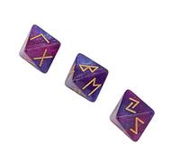 Topiky Rune Dice Juego de Dados Poliédricos de 8 Caras, Dados de Adivinación de Predicción de Astrología de Cielo Estrellado para Adultos Que Aprenden (Azul Morado)