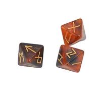 Topiky Rune Dice Juego de Dados Poliédricos de 8 Caras, Dados de Adivinación de Predicción de Astrología de Cielo Estrellado para Adultos Que Aprenden (Oro Negro)