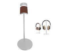 Topiky Soporte de Auriculares, Soporte de Auricular Extraíble con Barra de Soporte Base Sólida, Soporte de Auriculares para el Soporte de Auriculares de Escritorio, Estante de Colgador de (Silver)