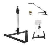 Topiky Soporte de Soporte de transmisión en Vivo, aleación de Aluminio 2 kg de Carga 360 ° Ajustable Photo Studio Overhead Remake Copia Soporte Macro Fotografía Soporte de Disparo Alto Trípode